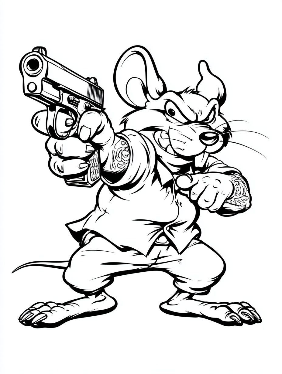 Gangster Mouse — Illustration Print. poster detail