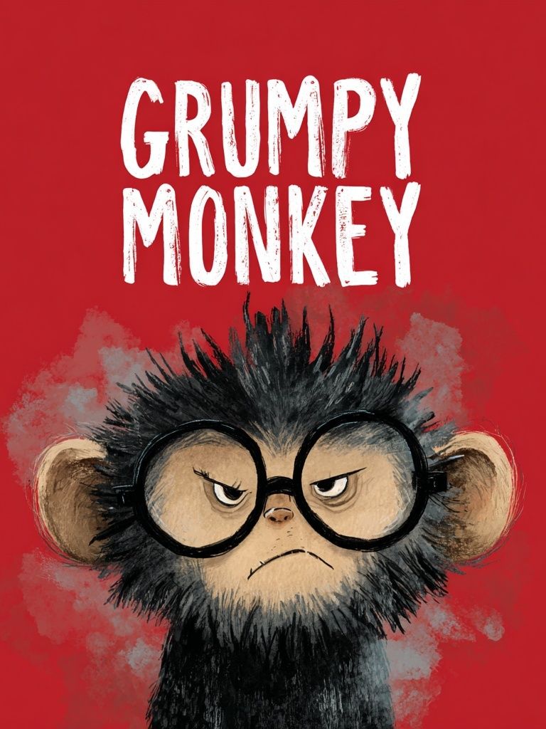 Grumpy Monkey — Illustration Print. poster detail