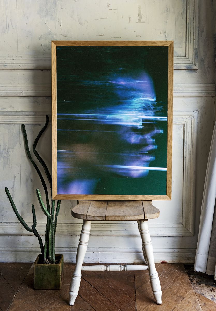Glowing Motion Portrait Print. — room view 1