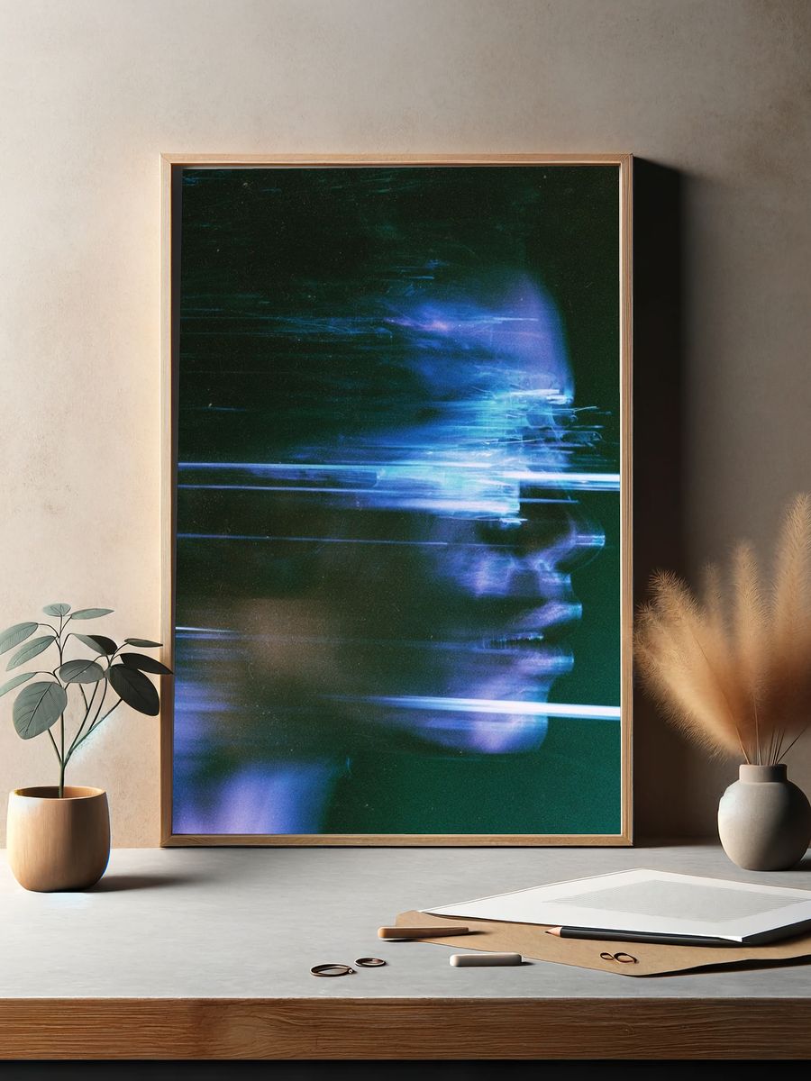 Glowing Motion Portrait Print. — room view 2