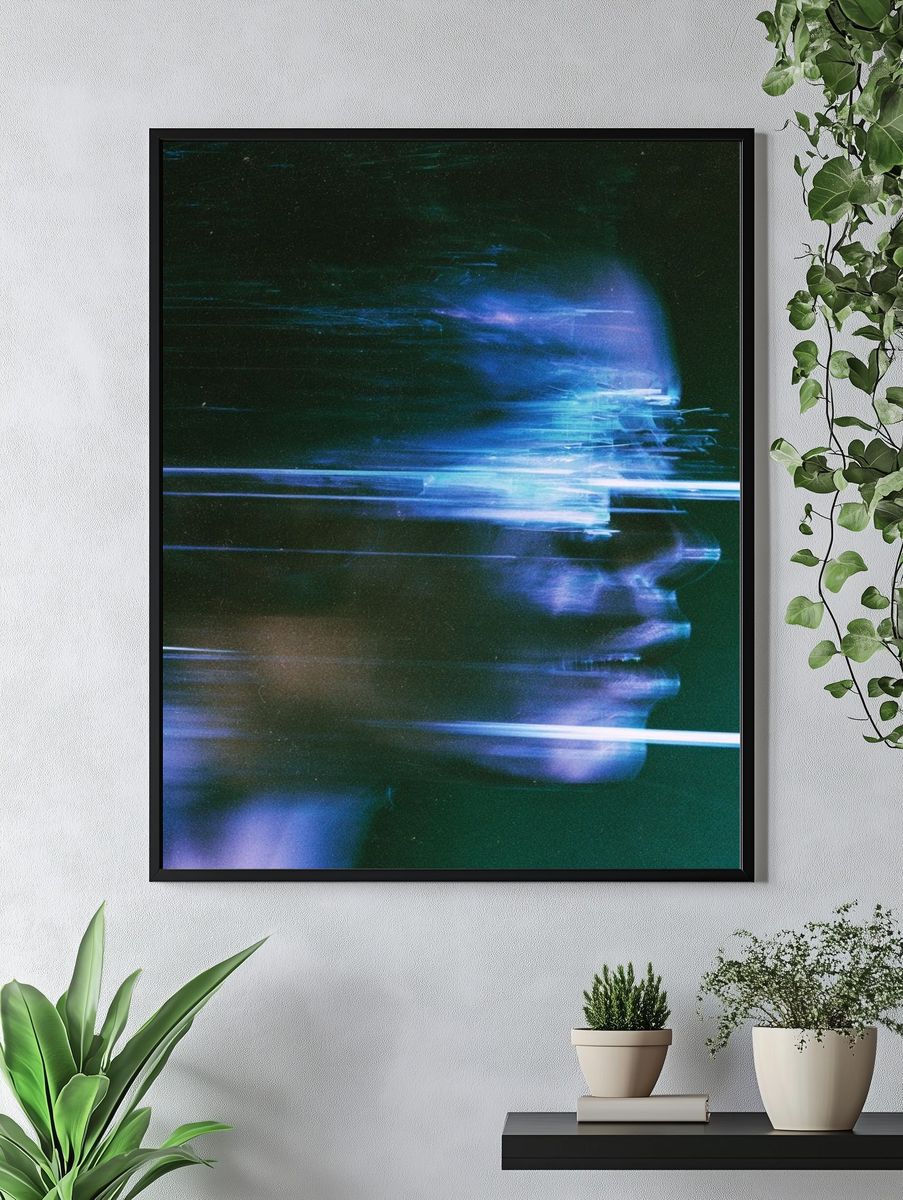 Glowing Motion Portrait Print. — room view 4
