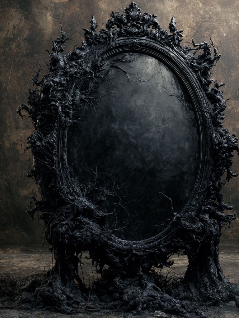 Gothic Mirror Surrealism Poster. poster — fine-art art