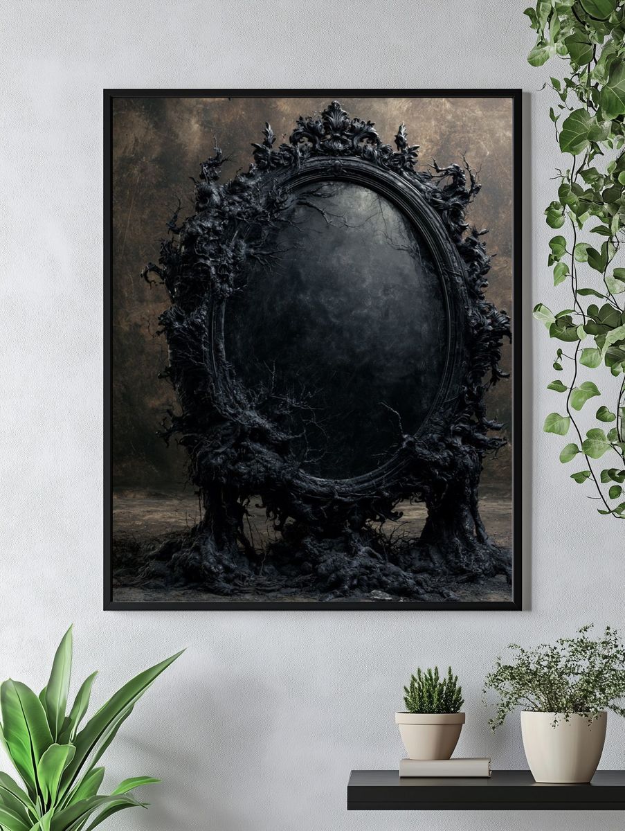 Gothic Mirror Surrealism Poster. — room view 4