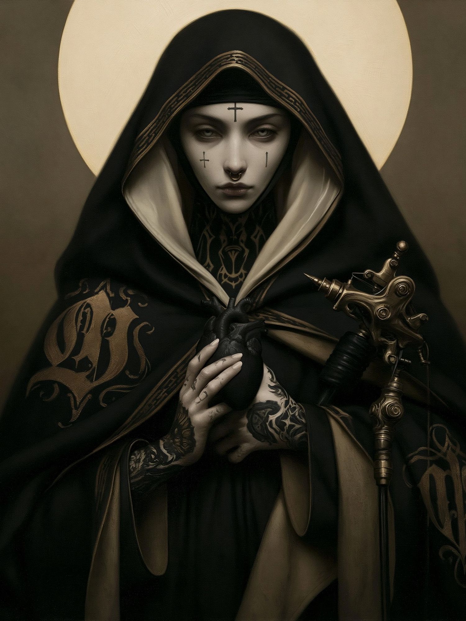 Gothic Nun Portrait Poster. poster — fine-art art