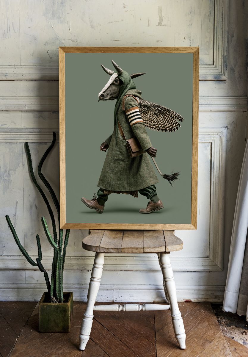 Goat in Costume Photography Poster. — room view 1