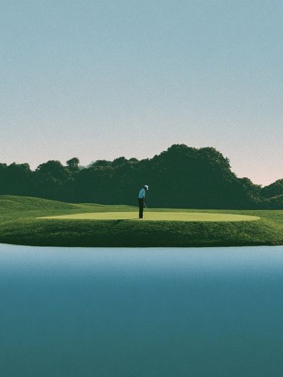 Golf Green Landscape Poster.