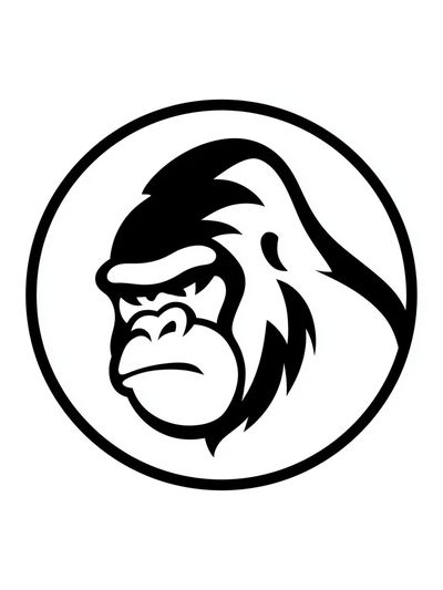 Gorilla Head Minimalist Poster. poster