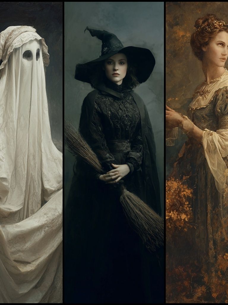 Gothic Women Triptych Fine-Art Poster. poster — fine-art art