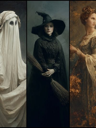 Gothic Women Triptych Fine-Art Poster. poster