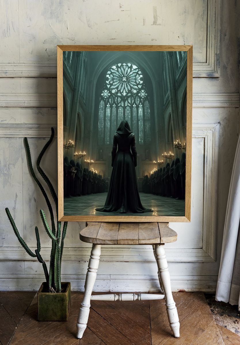 Gothic Cathedral Ritual Poster. room preview