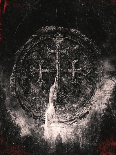 Cracked Cross Gothic Poster.