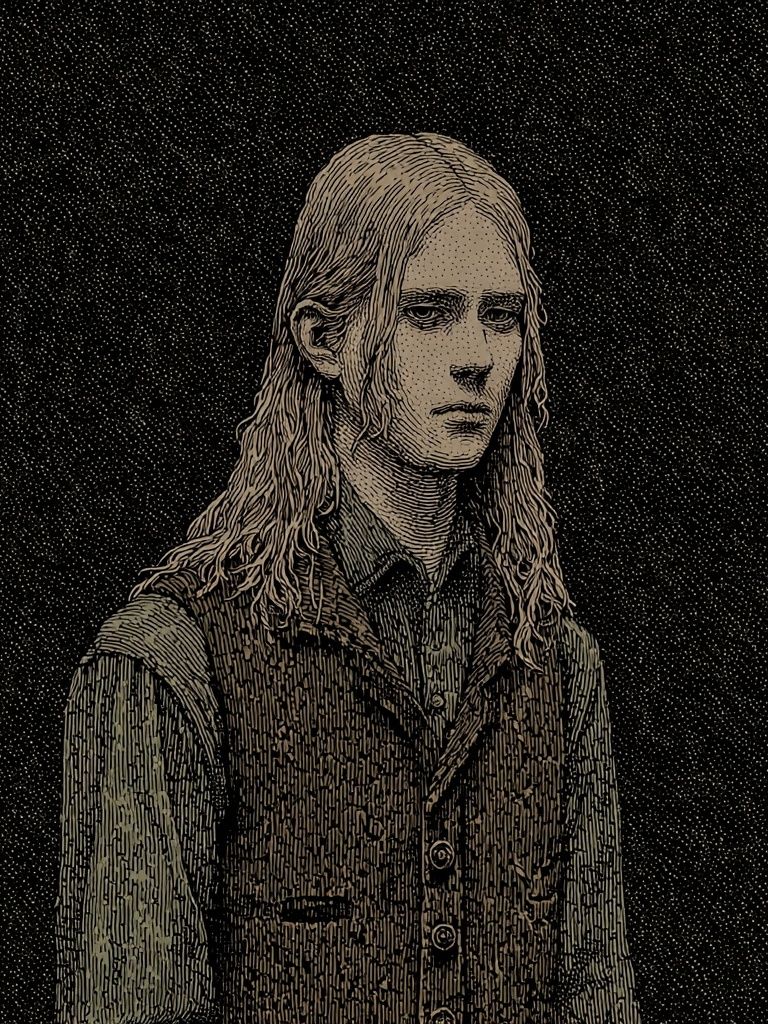 Gothic Portrait Etching Poster. poster — fine-art art
