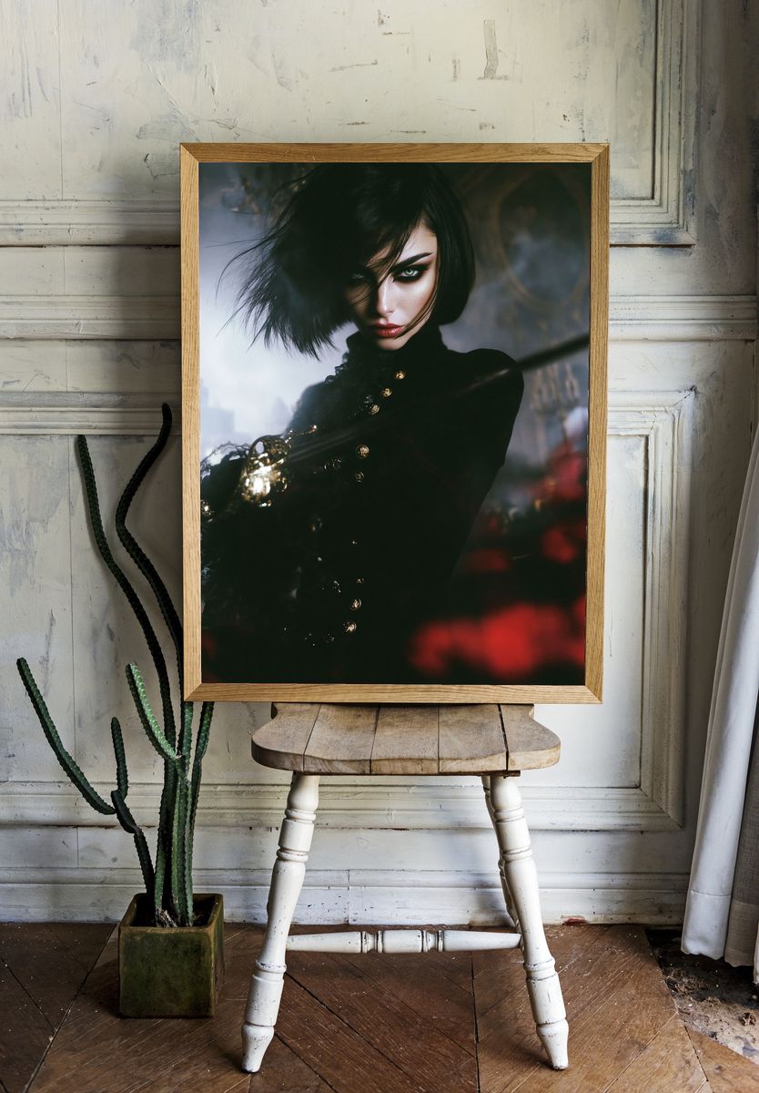 Gothic Portrait Fashion Poster. room preview
