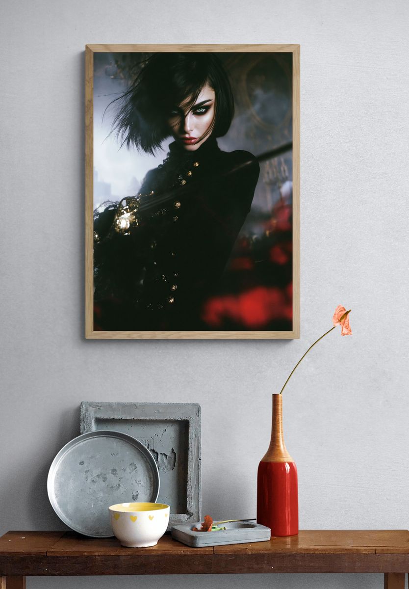 Gothic Portrait Fashion Poster. — room view 3