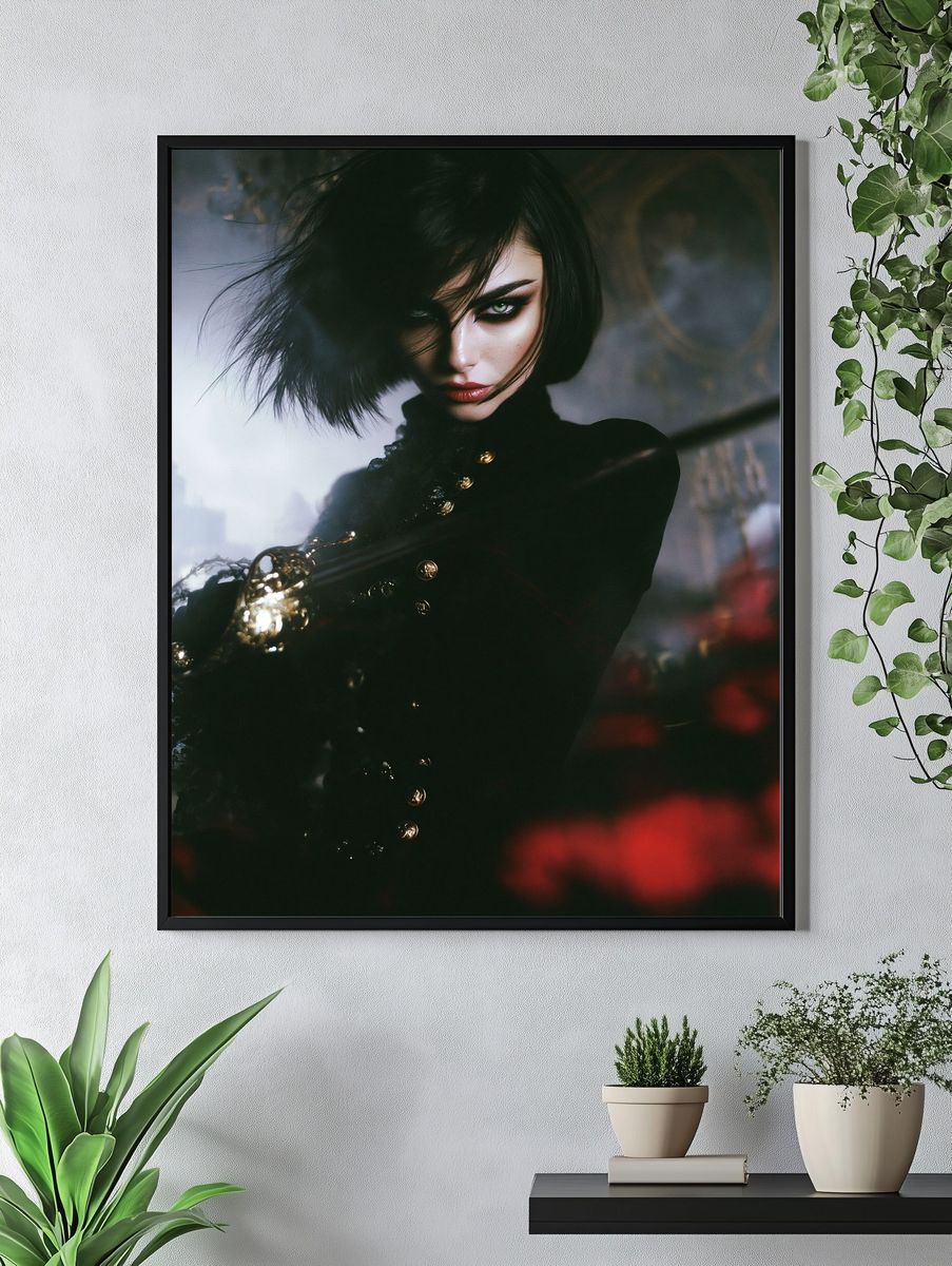 Gothic Portrait Fashion Poster. — room view 4