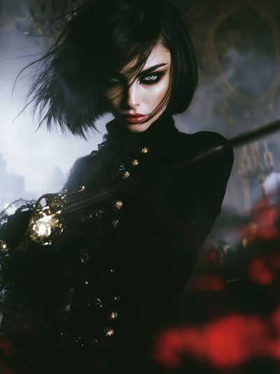 Gothic Portrait Fashion Poster. poster