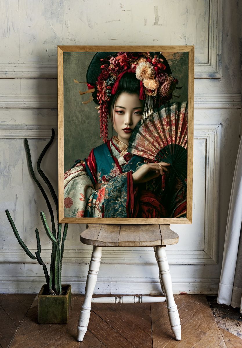 Geisha Portrait Photography Poster. room preview