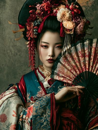 Geisha Portrait Photography Poster.