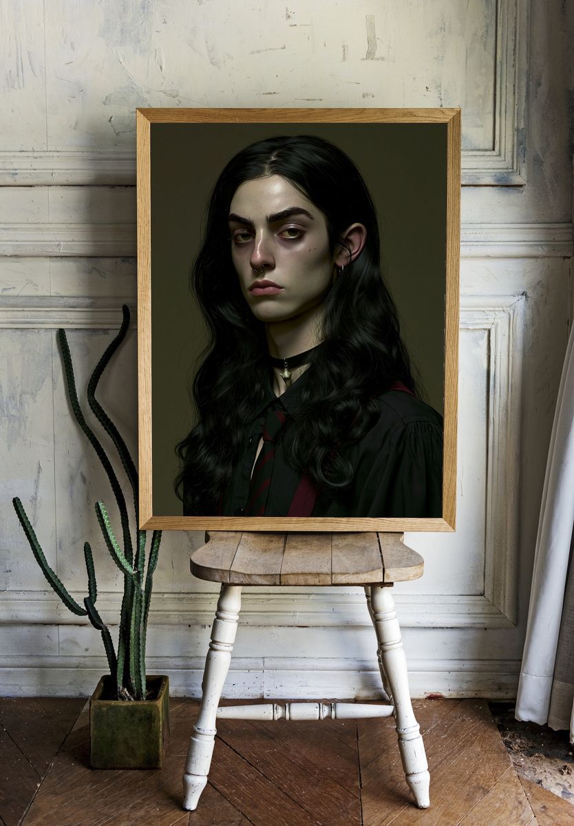 Gothic Portrait Photography Poster. — room view 1