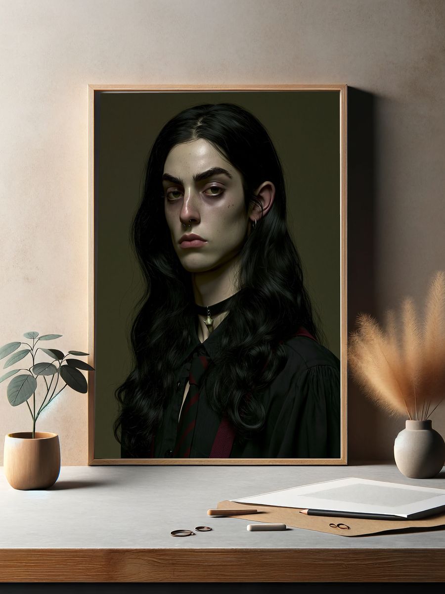 Gothic Portrait Photography Poster. — room view 2