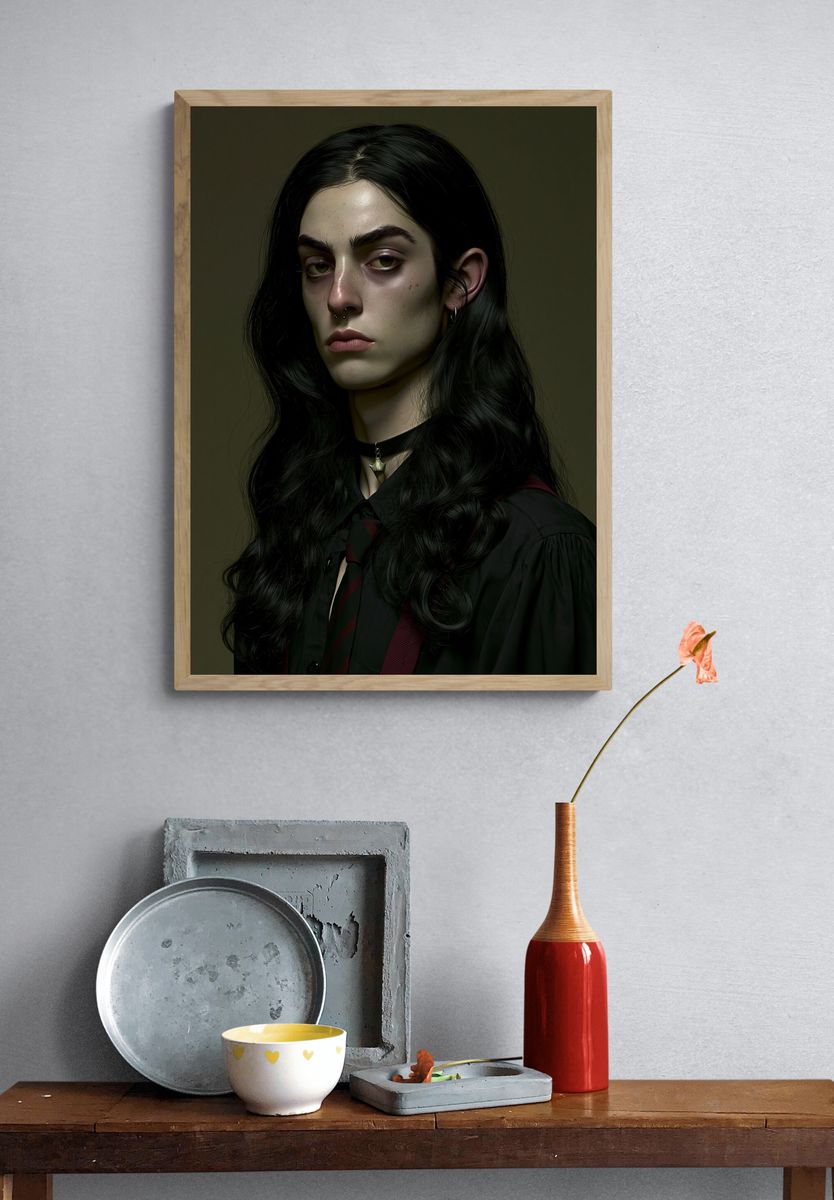 Gothic Portrait Photography Poster. — room view 3