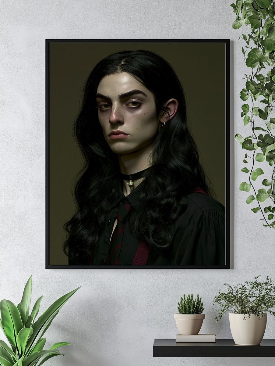 Gothic Portrait Photography Poster. — room view 4