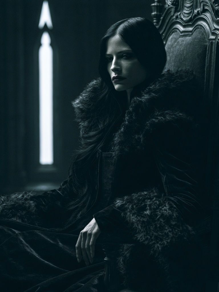 Gothic Portrait in Shadow Poster. poster detail