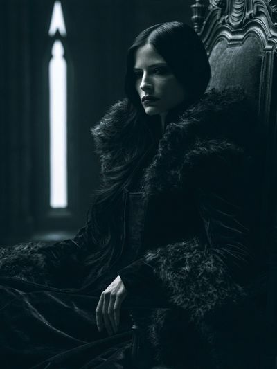Gothic Portrait in Shadow Poster. poster