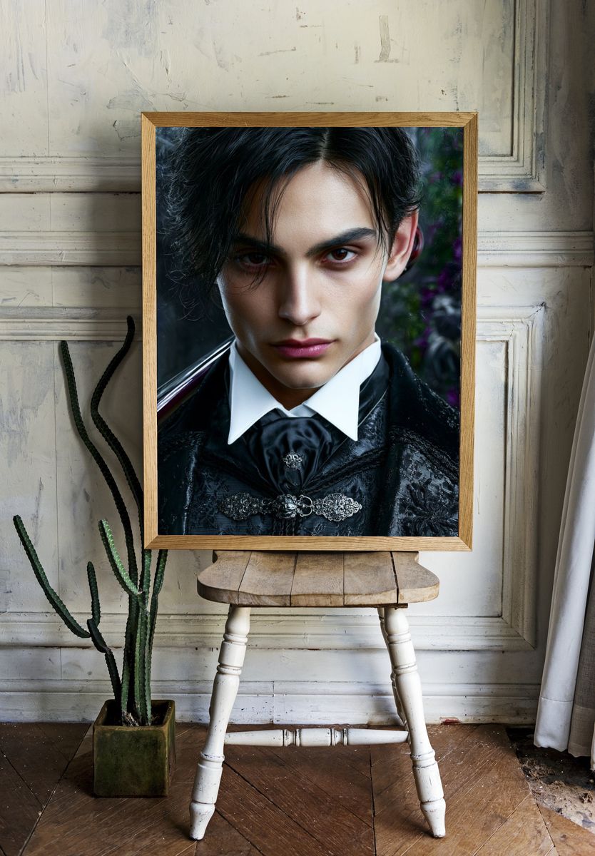 Gothic Portrait Photography Poster. — room view 1
