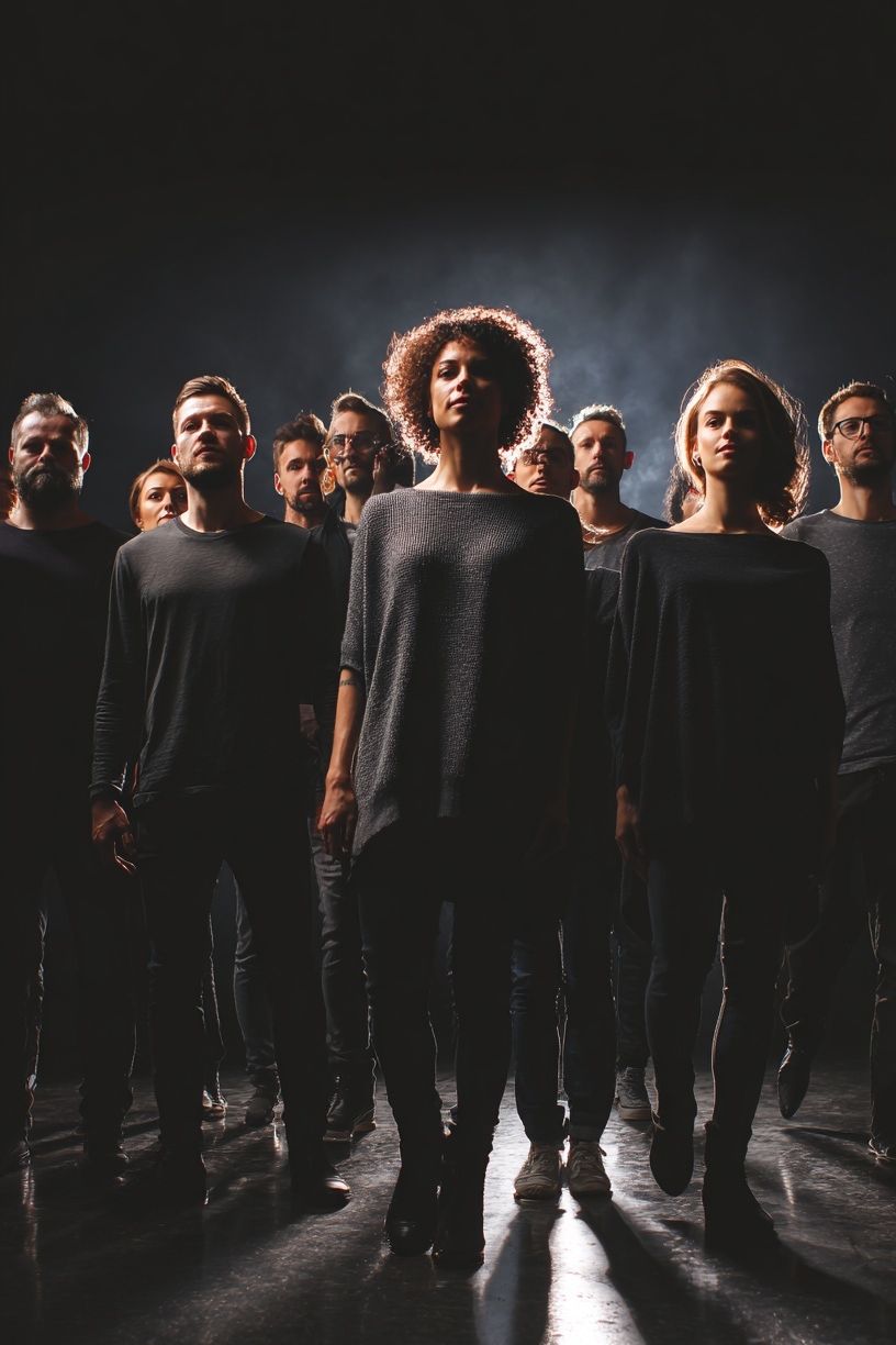 Dramatic Group Portrait Poster. poster — photography art