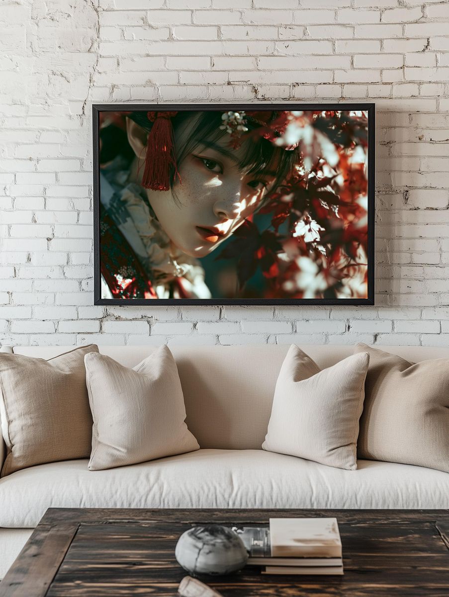 Geisha Portrait Photography Poster. — room view 1