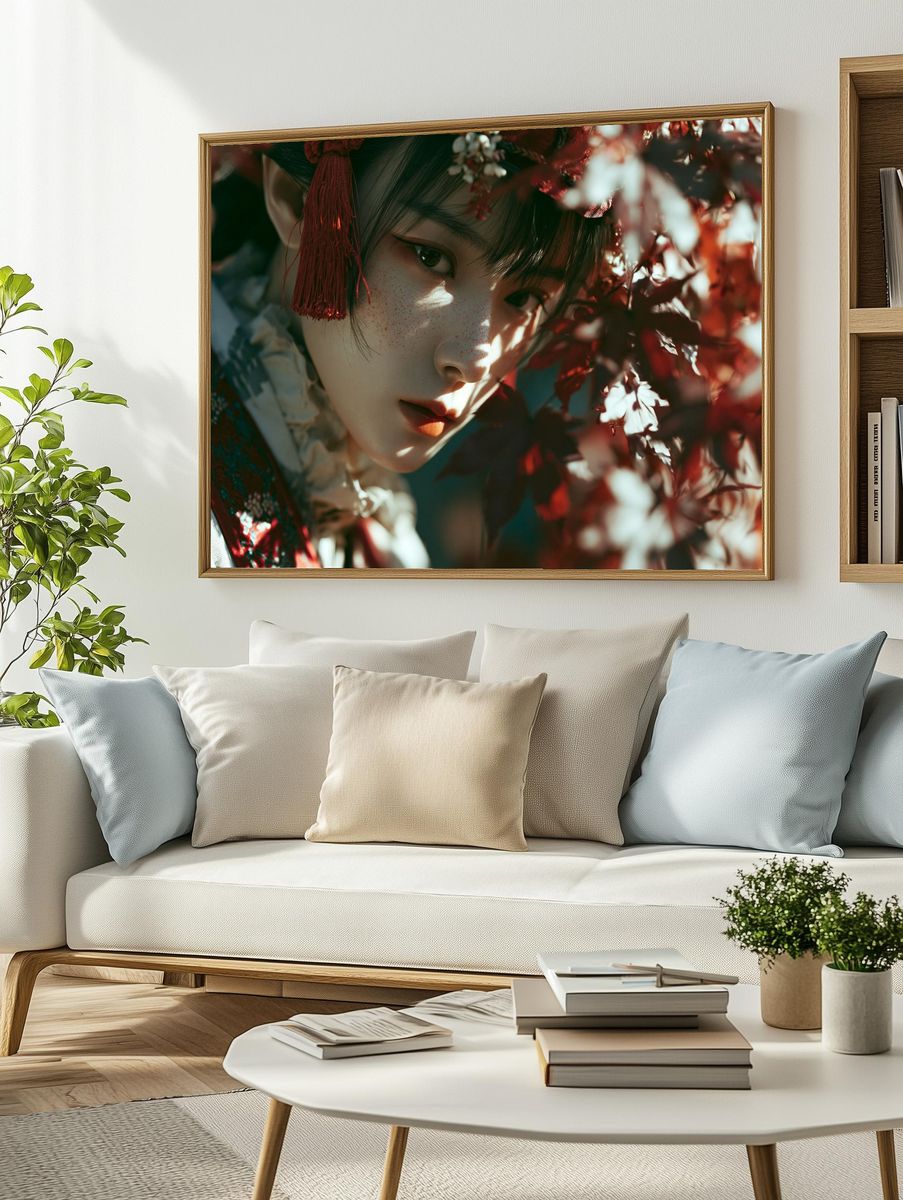 Geisha Portrait Photography Poster. — room view 2