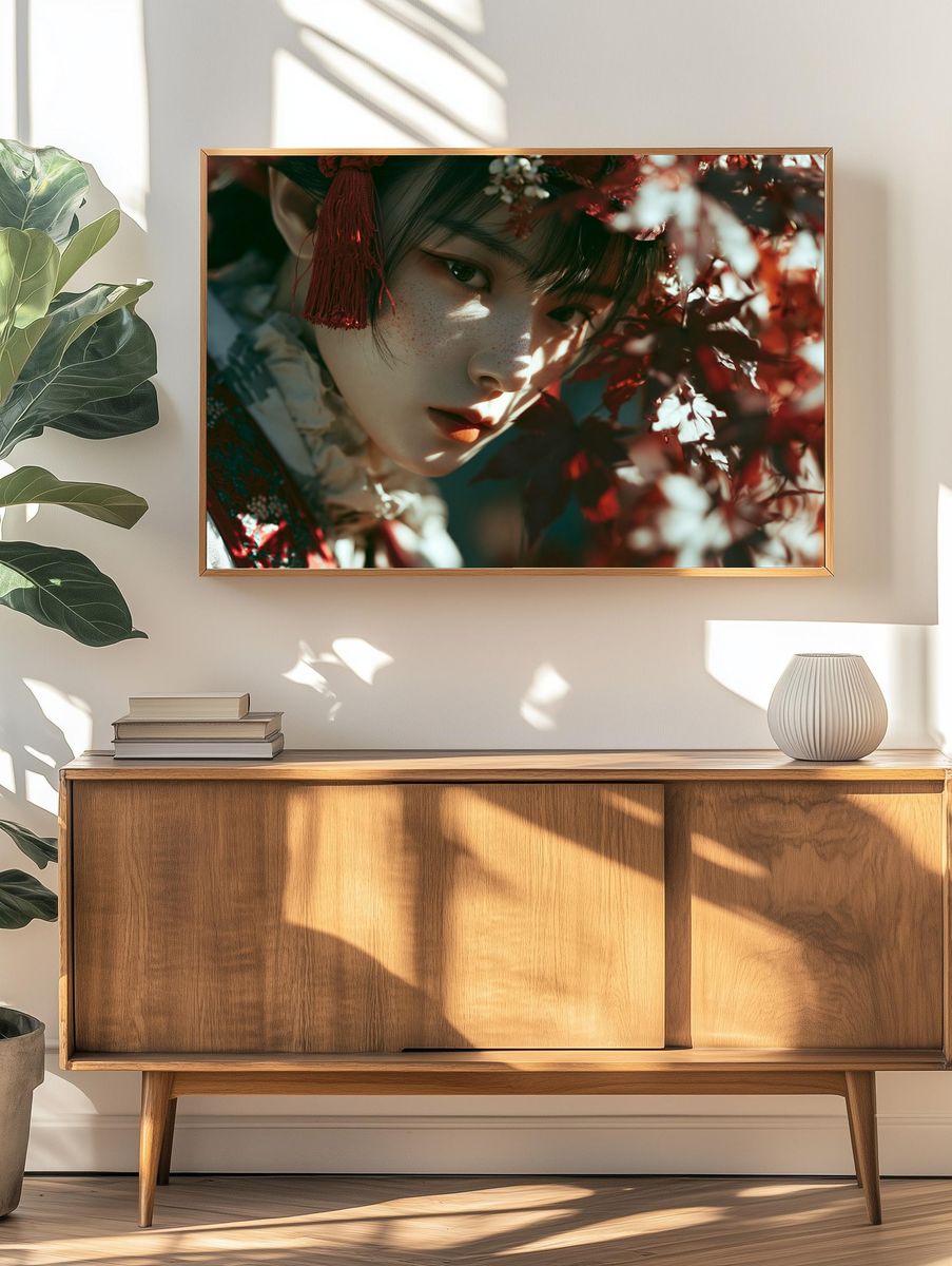 Geisha Portrait Photography Poster. — room view 3