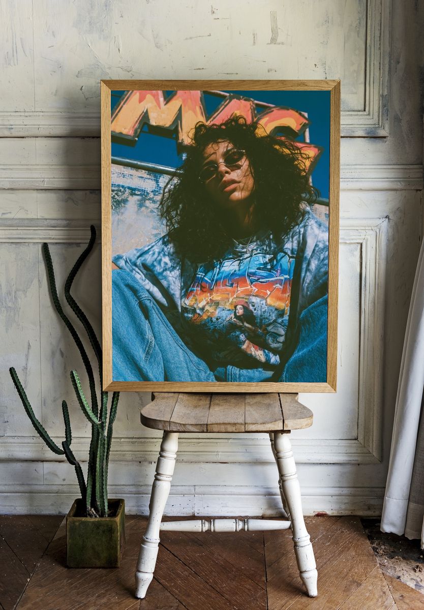 Graffiti Portrait Street Photography Poster. — room view 1