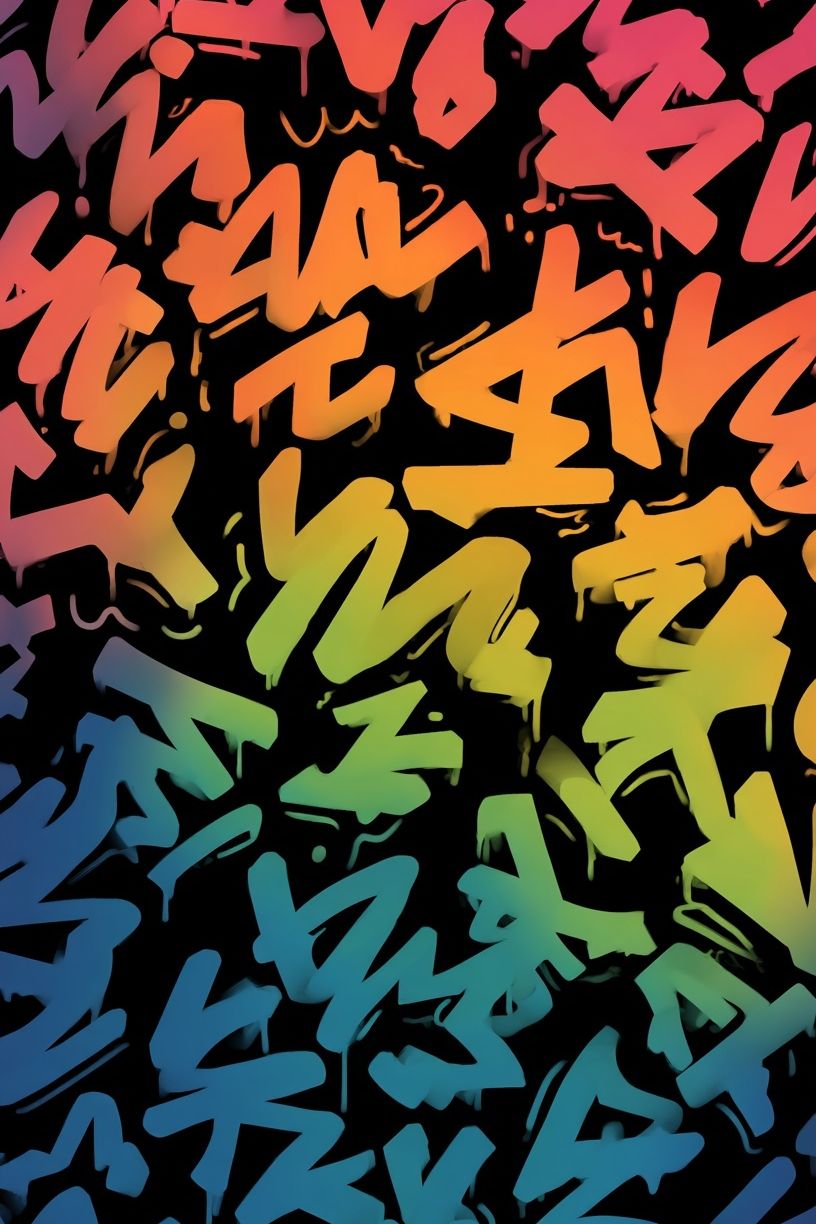 Colorful Graffiti Art Poster. poster detail