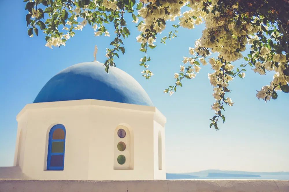 Greek Island Chapel Photography Poster. poster — photography art