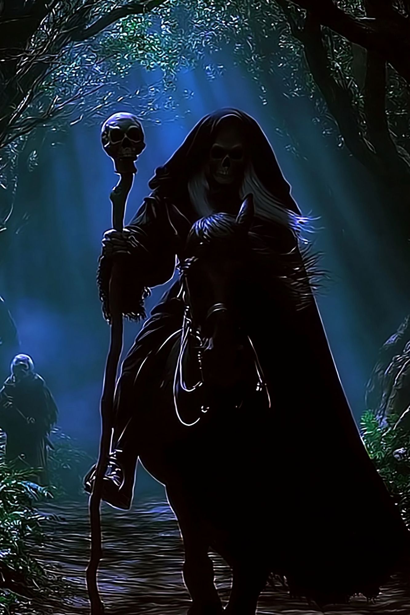 Grim Reaper Forest Scene Poster. poster — illustration art