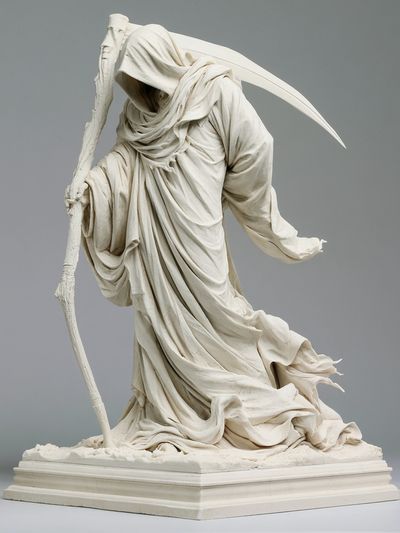 Grim Reaper Sculpture Photography Poster. poster