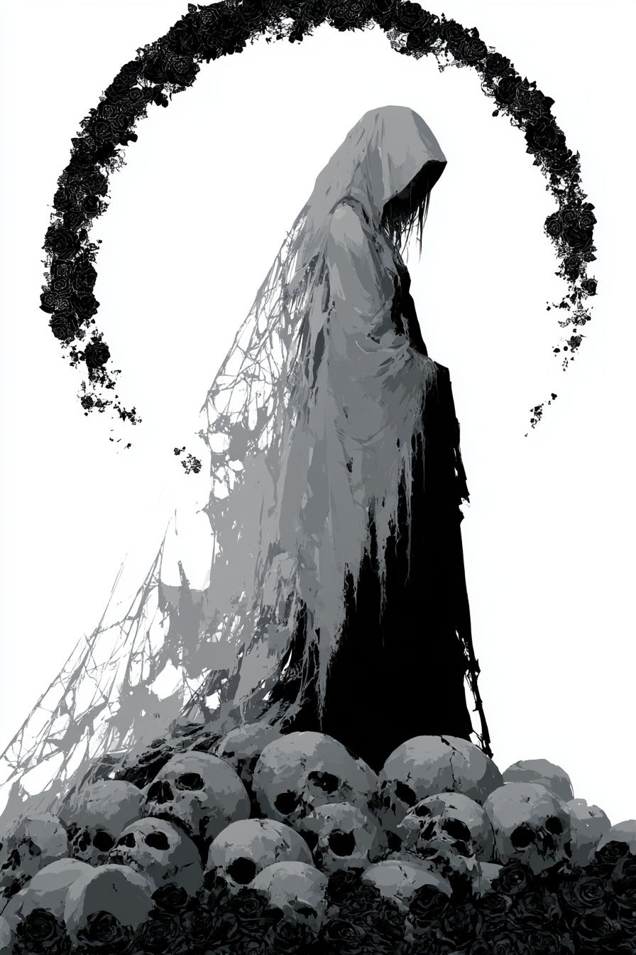 Grim Reaper Skull Arch Print. poster detail