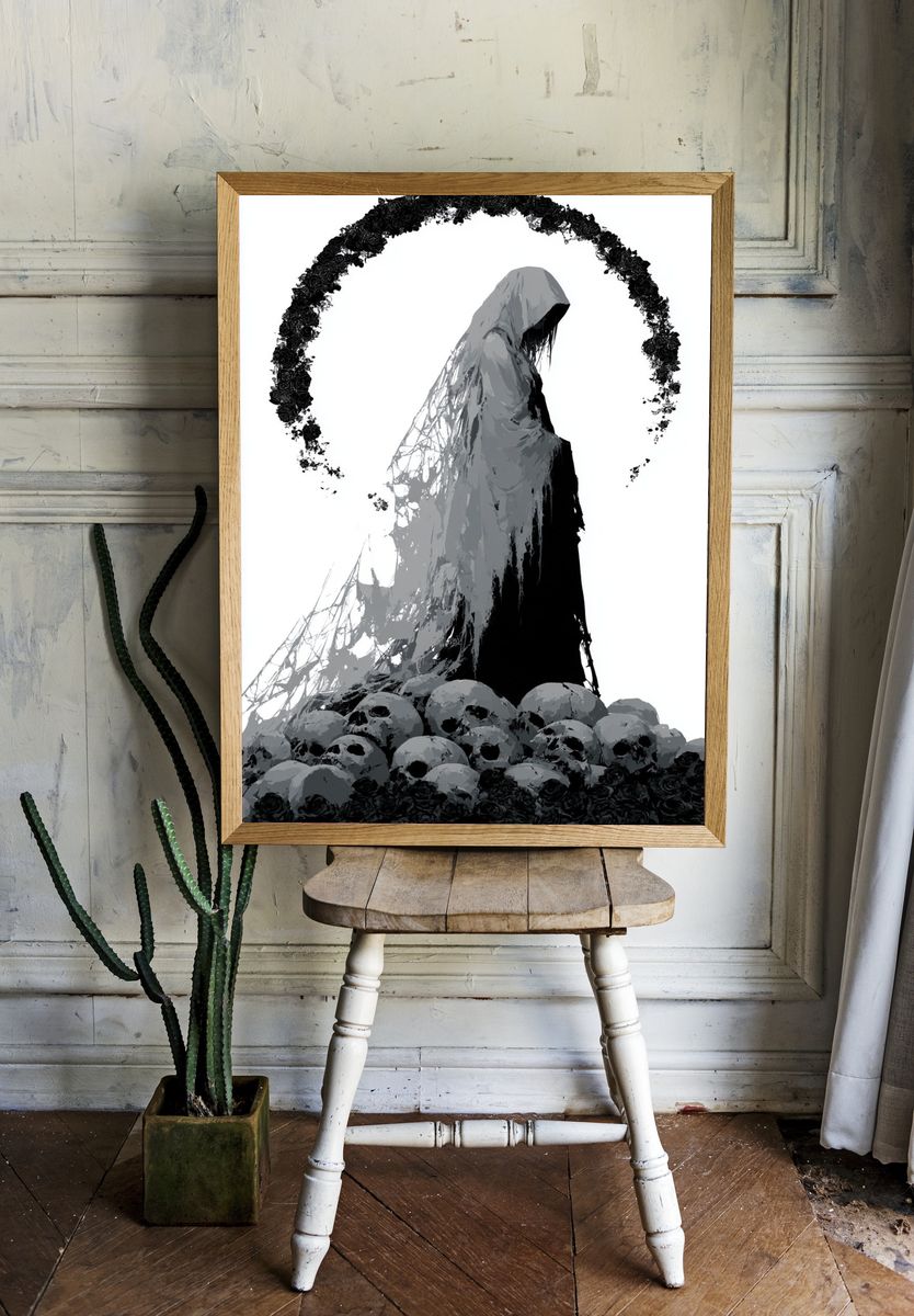 Grim Reaper Skull Arch Print. — room view 1
