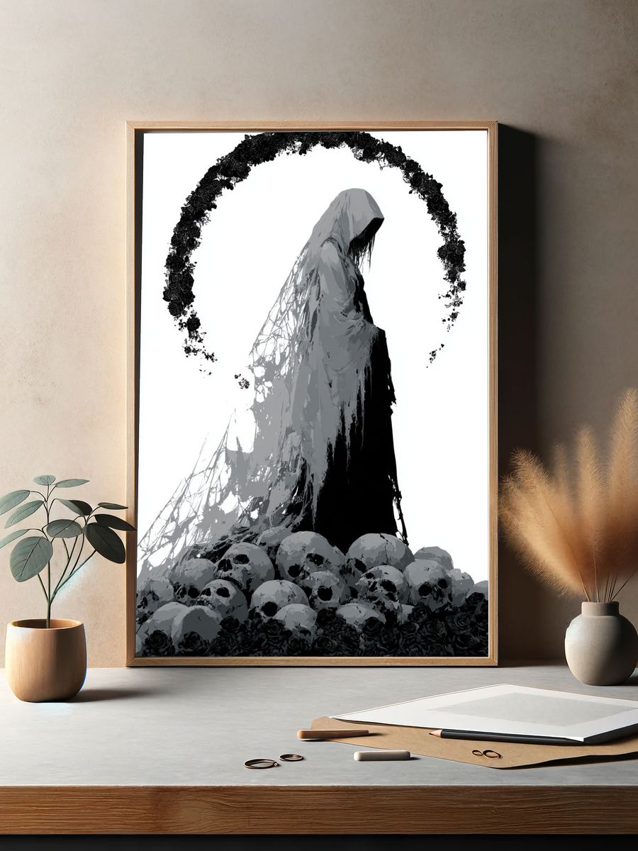 Grim Reaper Skull Arch Print. — room view 2