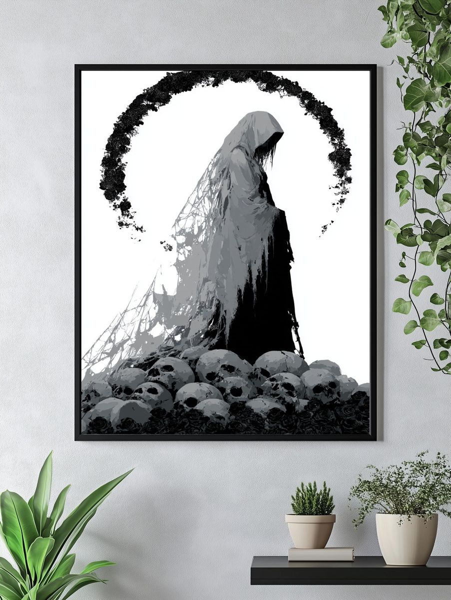 Grim Reaper Skull Arch Print. — room view 4