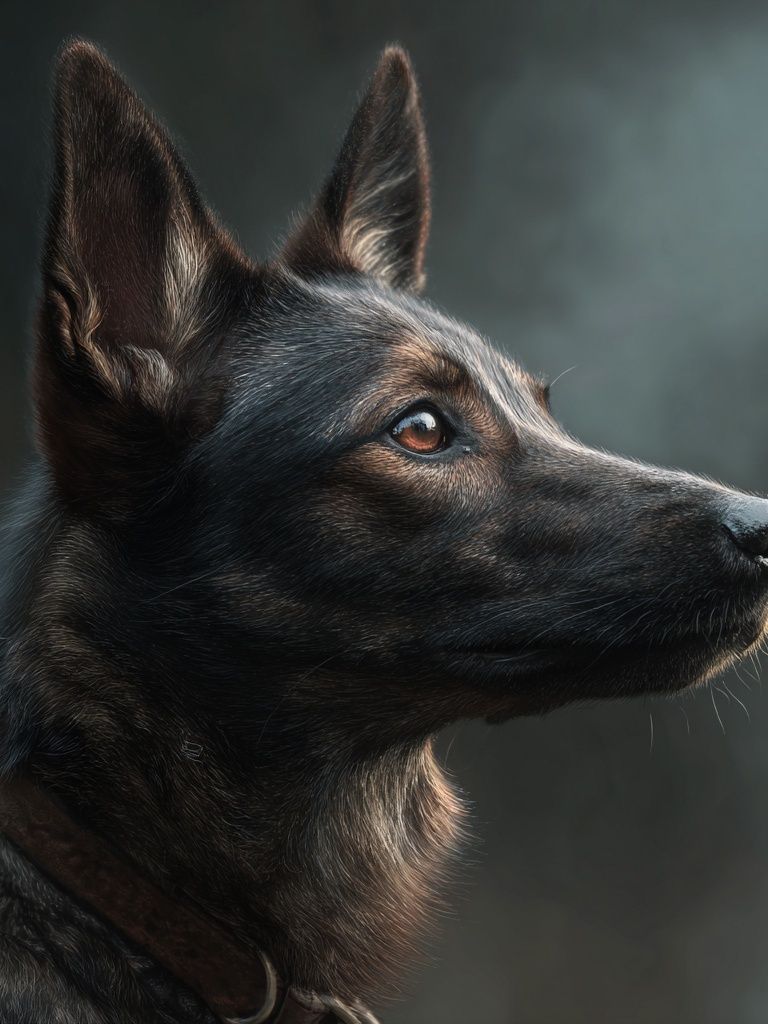 German Shepherd Portrait Poster. poster — animals art
