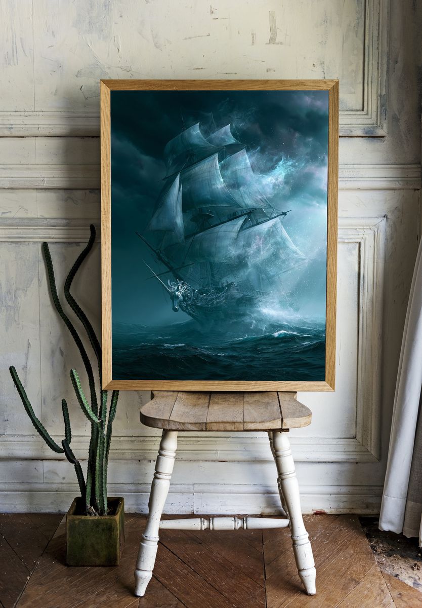 Ghost Ship Fantasy Poster. — room view 1