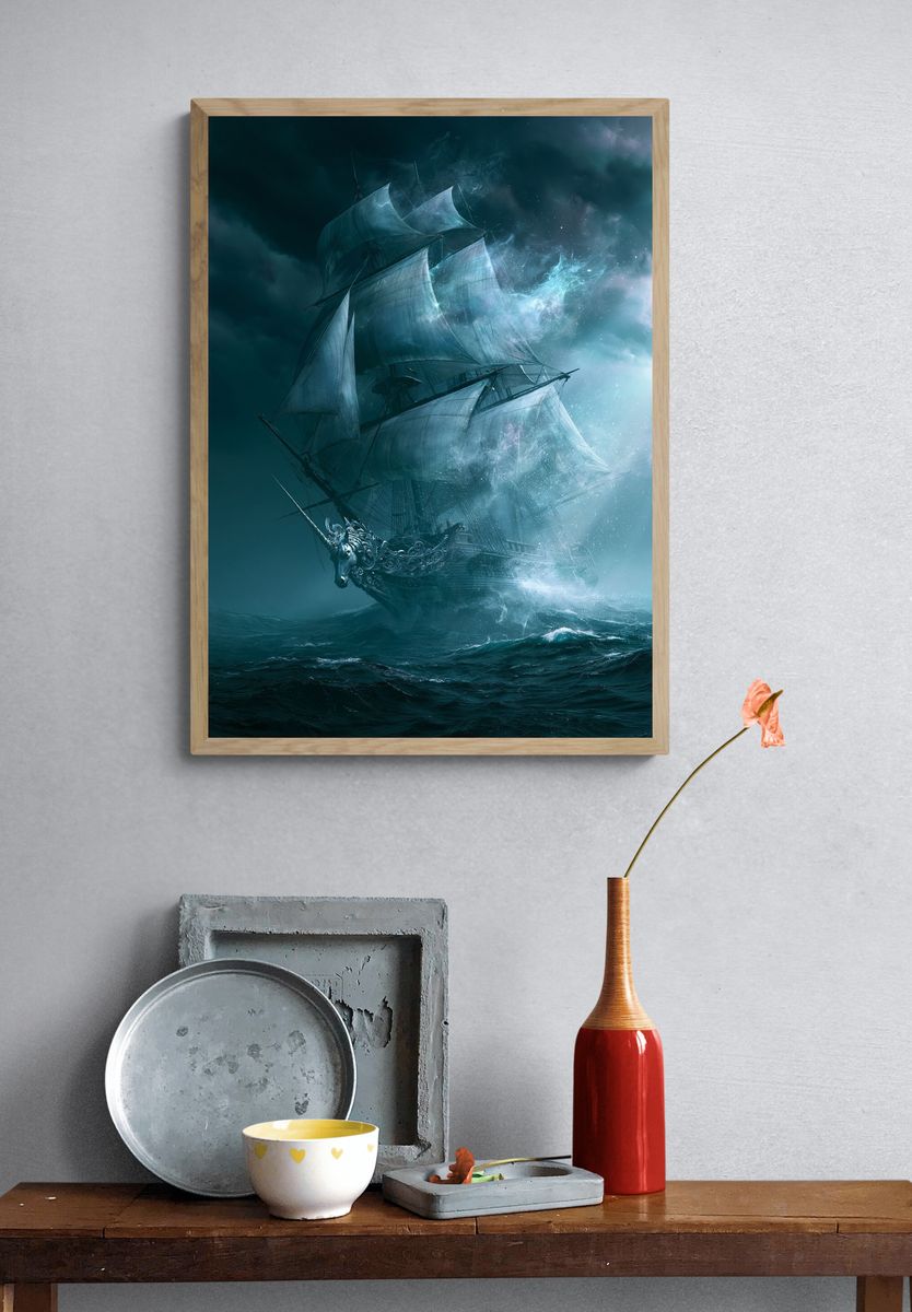 Ghost Ship Fantasy Poster. — room view 3