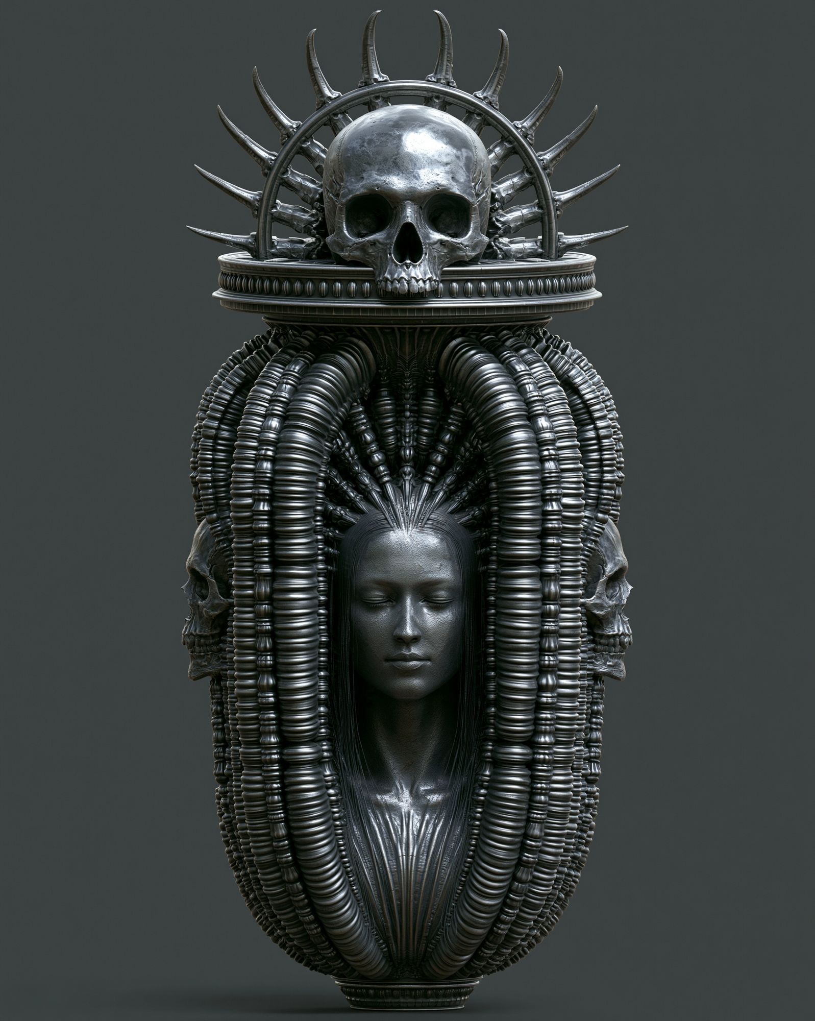 Gothic Skull Sculpture Poster. poster detail