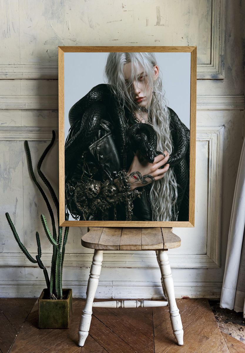 Gothic Serpent Portrait Print. — room view 1