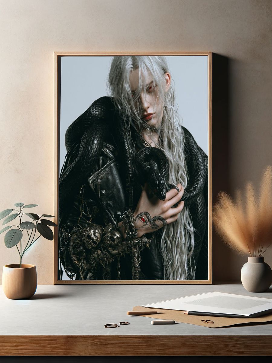 Gothic Serpent Portrait Print. — room view 2