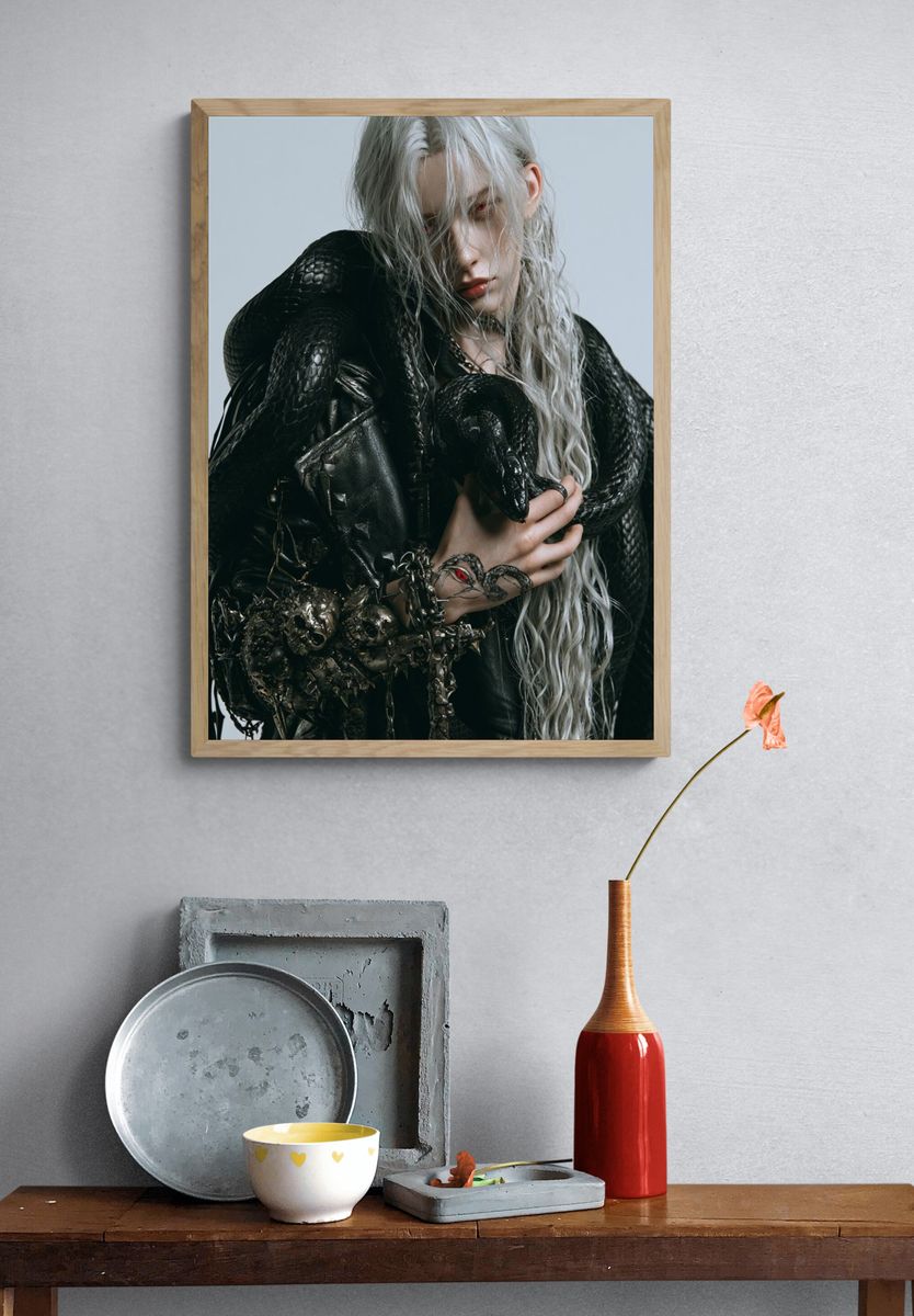 Gothic Serpent Portrait Print. — room view 3