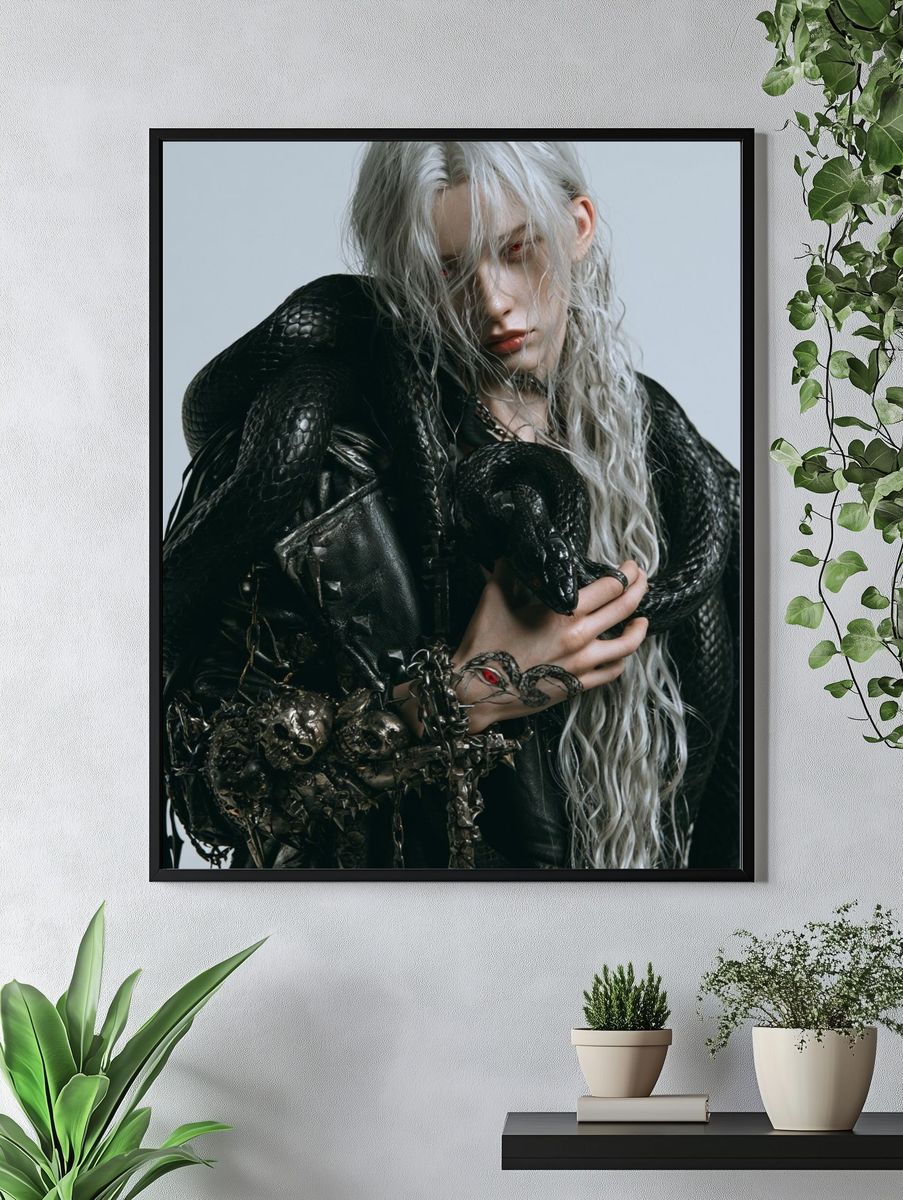 Gothic Serpent Portrait Print. — room view 4
